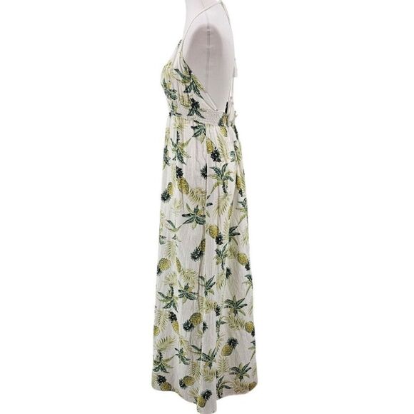 Promesa Womens L Pineapple Halter Maxi Dress - Picture 3 of 14